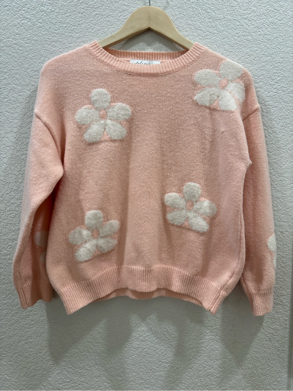 Petal & Pup Pink Floral Crew Neck Sweater - Picture 2 of 5